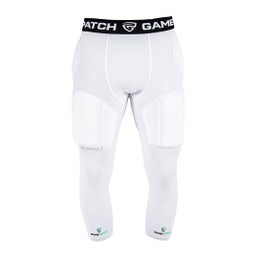 Gamepatch Padded 3/4  Compression Tights Pro+ (26) - Topatut 3/4 Kompressiohousut - Valkoinen